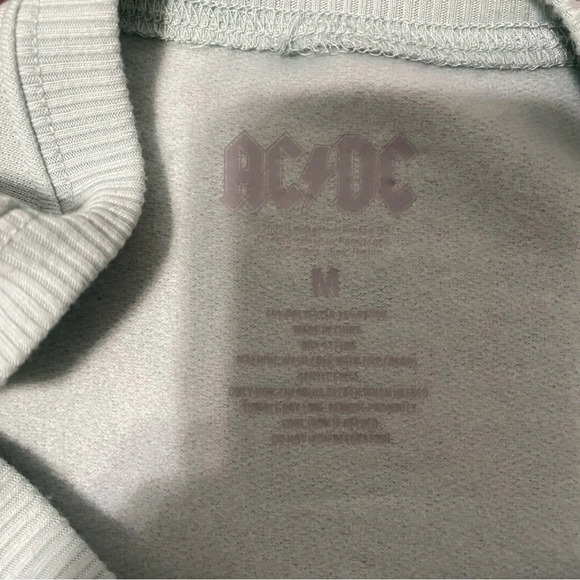 AC/DC Gray Sweatshirt with Graphic Print - Picture 3 of 5
